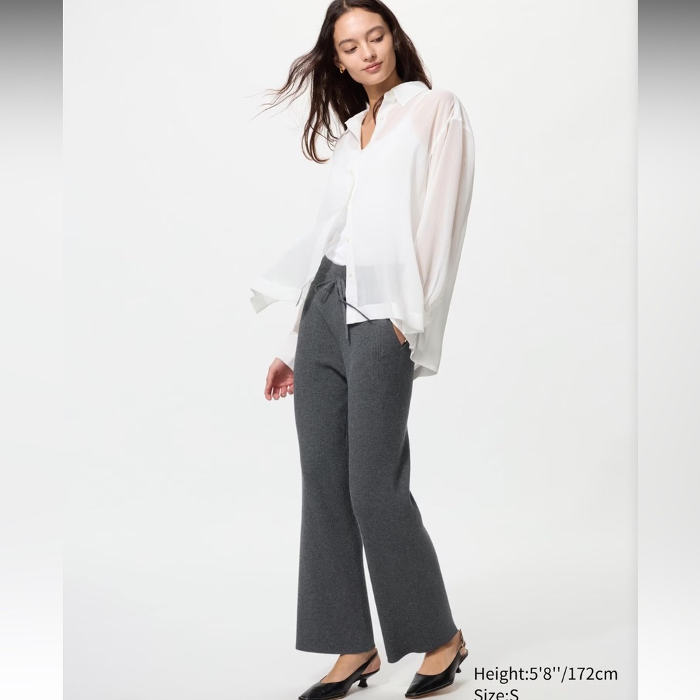 Uniqlo Washable Knit Ribbed Pants